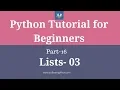 Python Tutorial For Beginners Part - 16