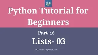 Python Tutorial For Beginners Part - 16