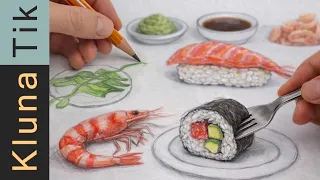 Drawing Food… Then Eating It (ASMR)