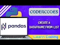 Create a DataFrame from List