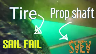 A tire and chain got wrapped around my sailboats props shaft! SVEV 37