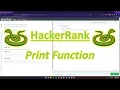 HackerRank Python Print Function