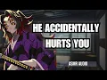 He accidentally hurts you - kokushibo x listener