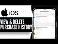 How To VIEW DELETE iPhone App Store Purchase History