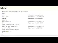 while loop example programs in C Programming Language