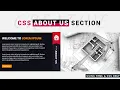 CREATIVE ABOUT US SECTION USING HTML CSS ONLY CSS ABOUT US SECTION