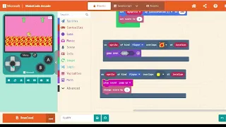 FLAPPY PART 2 MICROSOFT MAKE CODE ARCADE