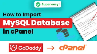 How to import MySQL database in GoDaddy cPanel 2024 Initial Solution