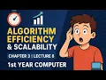 Algorithm efficiency and scalability Chapter 3 Lecture 8 1st year computer