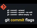 Git Commit Flags -amend -no edit -allow empty