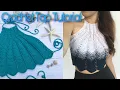 CLAM TOP CROCHET TUTORIAL with translations