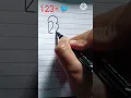 1to3 number Bird drawing Viral Number Drawing hack