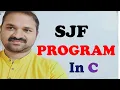 SJF Program in C language Operating Systems lab OS lab Scheduling Algorithms lab