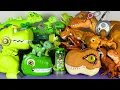 Lagu Jurassic World Unboxing Review Asmr Colorful Dinosaur T-rex Head Triceratops Giga ZURU Smashers Egg