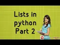 Add elements into a List Python list part 2 Tutorial 11 placementprep833
