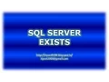 EXISTS Operator in SQL Server