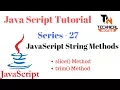 Slice and trim method in javascript