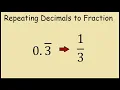 How to Convert 0 3 Repeating into a Fraction