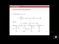 Model Predictive Control Basic Terminologies Unconstrained Optimization