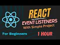 Event Listeners implementation in React with a simple Project - React18