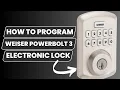Weiser Powerbolt 3 Programming Instructions