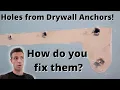 Fixing Big Holes from Drywall Anchors