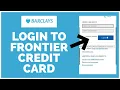 How To Login to Frontier Credit Card Account Frontier Credit Card Sign In