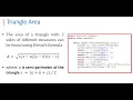 Lecture 20 Java Triangle Area