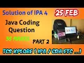 TCS Xplore 2023 iON Proctored Assessment IPA 4 - JAVA Coding Solution Part 2