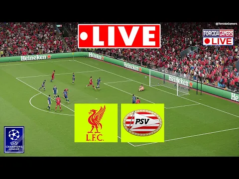 Video Thumbnail: 🔴 Liverpool vs PSV LIVE | UEFA Champions League 2025/26 | Full Match Simulation