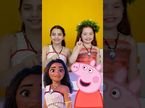 1 MARKER CHALLENGE✨PEPPA PIG ✨versión MOANA 😍 #drawing #coloring  #laspequeñas