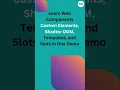 Master Web Components in 60 Seconds HTML CSS JS Shadow DOM