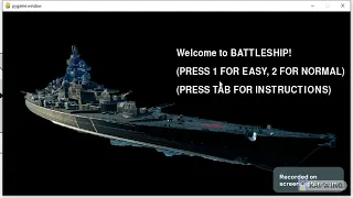 Battleship Pygame Demo