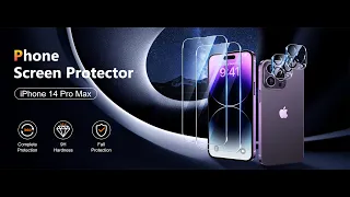 UniqueMe Screen Protector Camera Lens Protector for iPhone installation Without Frame