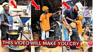 😭 He Lost Both Parents & Works to Help His Grandma.. What Happened Next Made Him Cry ❤️ #humanity 