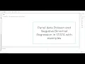 Estimating Panel Poisson and Negative Binomial Regression In Stata