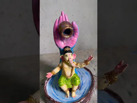 ganesh murti making water flow 💦 | ganpati bappa idol making | ganesh chaturthi special #shorts