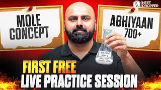 1st FREE LIVE Practice Session 🔥 | Mole Concept by Sudhanshu Sir | Abhiyaan 700+