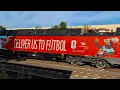 FIFA World Cup Train Action at Union Ave in East Rutherford ft 4526 Semiquincentennial and Ad-Wraps