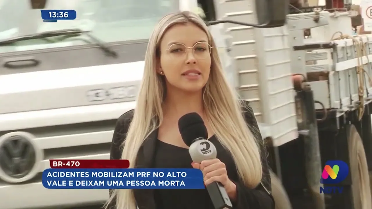 BR-470: acidentes mobilizam PRF no Alto Vale e deixam uma pessoa morta