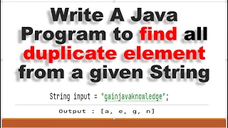 How to find duplicate elements from string using Java8
