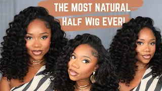 THE MOST NATURAL HALF WIG EVER! Looks Like My REAL Hair | Half Wig Tutorial | OMGHerHair