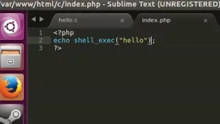 PHP tutorial run C program from PHP on Ubuntu