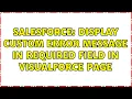 Salesforce Display Custom Error Message in required field in Visualforce Page