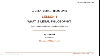 LJU4801 Lesson 1 With G Mathipa