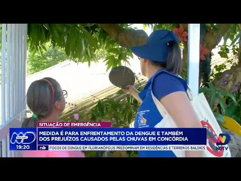 Concórdia declara situação de emergência devido à dengue e prejuízos das chuvas