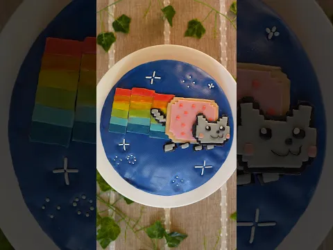nyan cake🐱🍰 #nyancat #cake #shorts