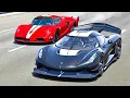 Download Lagu Koenigsegg Jesko with Jet Engine vs Ferrari FXX with SuperSonic Engine - Drag Race 20 KM