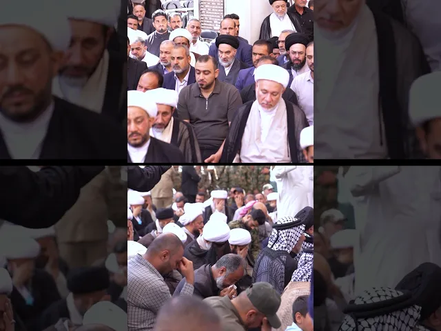⁣الصحن العلوي المطهر يشهد مراسم تشييع جثمان الأمين العام السابق للعتبة العسكرية المقدسة