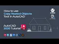 How to use Copy Nested Objects Tool in AutoCAD I AutoCAD 2020 Tutorial